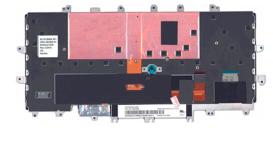 Клавиатура для ноутбука Lenovo ThinkPad (X1) с подсветкой (Light), с указателем (Point Stick), крепления (Fastening) Black, Black Frame, RU - фото 3