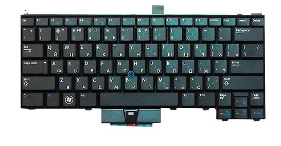Клавиатура для ноутбука Dell Latitude (E4310) с подсветкой (Light), с указателем (Point Stick) Black, RU/EN - фото 2