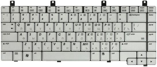 Клавиатура для ноутбука HP Pavilion DV5000, ZE2000, ZE2500, ZV5000, ZX5000, ZD5000 White, RU - фото 2