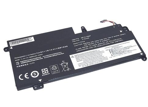 Аккумуляторная батарея для ноутбука Lenovo 01AV400 Thinkpad S2 13 Chromebook 11.4V Black 3685mAh OEM