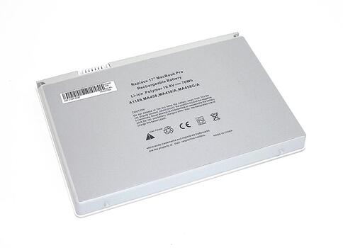 Аккумуляторная батарея для ноутбука Apple A1189 MacBook 1189 10.8V Silver 6600mAh OEM Аккумуляторная батарея для ноутбука Apple A1189 MacBook 1189 10.8V Silver 6600mAh OEM