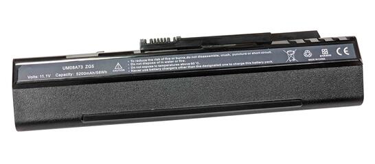 Аккумуляторная батарея для ноутбука Acer UM08A31 Aspire One ZG-5 11.1V Black 5200mAh OEM Аккумуляторная батарея для ноутбука Acer UM08A31 Aspire One ZG-5 11.1V Black 5200mAh OEM
