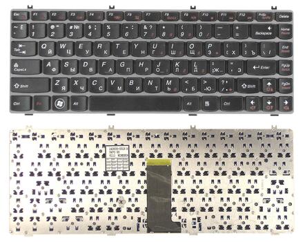 Клавиатура для ноутбука Lenovo IdeaPad (Y470) Black, (Gray Frame), RU Клавиатура для ноутбука Lenovo IdeaPad (Y470) Black, (Gray Frame), RU
