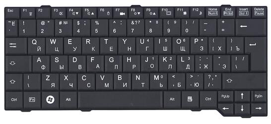 Клавиатура для ноутбука Fujitsu Amilo Pa3515, Pa3553, PA3575, P5710, Pi3525, Pi3540, Pi3650, Li3710, Sa3650, Si3655, Esprimo Mobile D9510, V6505, V6515, V6535, V6545, X9510  Black, RU (вертикальный энтер) - фото 2