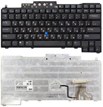 Клавиатура для ноутбука Dell Latitude (D620, D630, D820, D830) с указателем (Point Stick), Black, RU