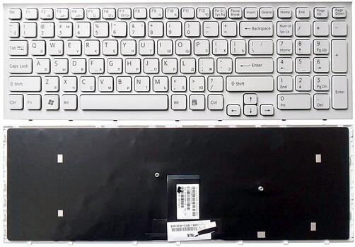 Клавиатура для ноутбука Sony Vaio (VPC-EB) White, (White Frame) RU Клавиатура для ноутбука Sony Vaio (VPC-EB) White, (White Frame) RU