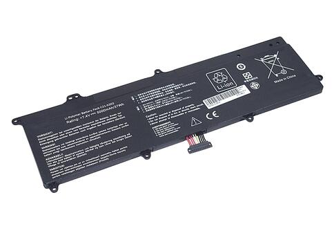 Аккумуляторная батарея для ноутбука Asus C21-X202 X202 7.4V Black 5000mAh OEM - фото 6