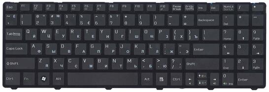 Клавиатура для ноутбука MSI (CR640, CX640) Black, (Black Frame), RU - фото 7