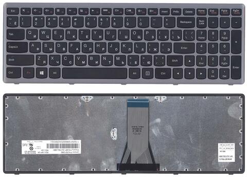 Клавиатура для ноутбука Lenovo IdeaPad Flex 15, G500S, G505, G505A, G505G, G505S, S500, S510, S510p, Z510, Black, (Silver Frame), RU