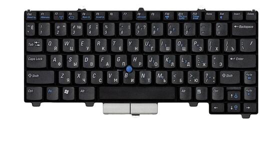 Клавиатура для ноутбука Dell Latitude (D410) с указателем (Point Stick), Black, RU - фото 2