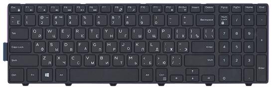 Клавиатура для ноутбука Dell Inspiron (15-5000, 5547, 5521) Black, (Black Frame), RU Клавиатура для ноутбука Dell Inspiron (15-5000, 5547, 5521) Black, (Black Frame), RU - фото 2