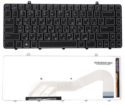Клавиатура для ноутбука Dell Alienware (M11X-R1) с подсветкой (Light), Black, RU