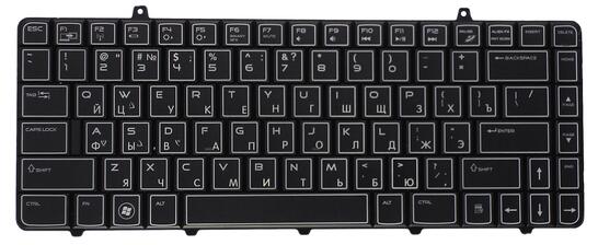 Клавиатура для ноутбука Dell Alienware (M11X-R1) с подсветкой (Light), Black, RU - фото 2