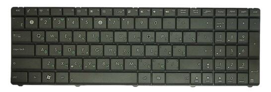 Клавиатура для ноутбука Asus (X53S, X53U) Black, (Black Frame), RU - фото 2