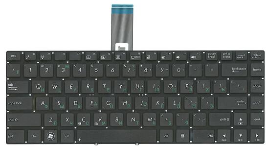 Клавиатура для ноутбука Asus (N46, U46, K45) Black, (No Frame) RU - фото 2