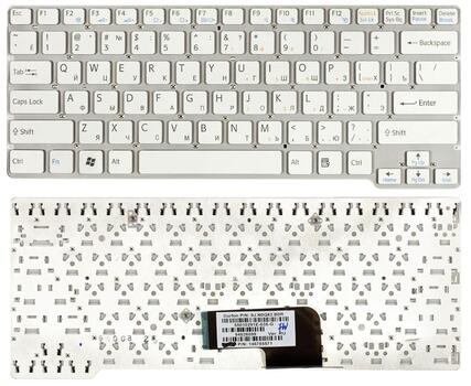 Клавиатура для ноутбука Sony Vaio (VPC-CW) White, (No Frame) RU Клавиатура для ноутбука Sony Vaio (VPC-CW) White, (No Frame) RU