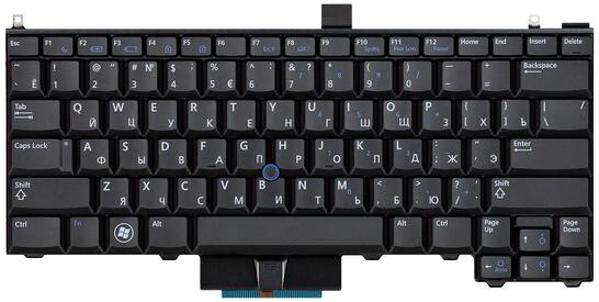 Клавиатура для ноутбука Dell Latitude (E4310) с указателем (Point Stick) Black, RU/EN - фото 2