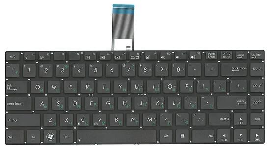 Клавиатура для ноутбука Asus N46, Black, (No Frame) RU Клавиатура для ноутбука Asus N46, Black, (No Frame) RU - фото 2