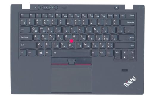 Клавиатура для ноутбука Lenovo ThinkPad (X1 Carbon) с подсветкой (Light), с указателем (Point Stick), Black, (Black TopCase), RU - фото 2