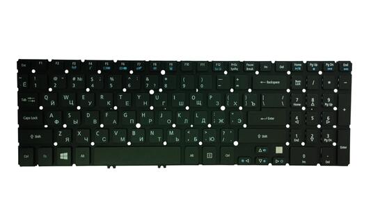 Клавиатура для ноутбука Acer Aspire V5, V5-531, V5-531G, V5-551, V5-551G, V5-571, V5-571G, V5-571P с подсветкой (Light), Black, (No Frame) RU - фото 6