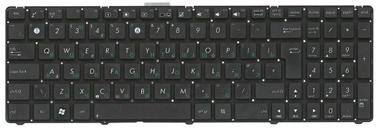 Клавиатура для ноутбука Asus (U52, U53, U56) Black, (No Frame) RU (вертикальный энтер) - фото 2