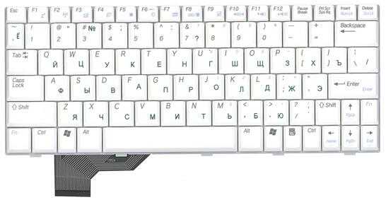 Клавиатура для ноутбука Asus (U5, U5F, U5A, U5S) White, RU - фото 2