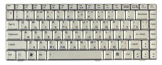 Клавиатура для ноутбука Asus (U3, F6, F9) Silver, RU - фото 2