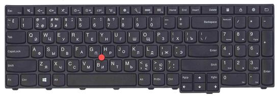 Клавиатура для ноутбука Lenovo ThinkPad Edge (E531) с указателем (Point Stick) Black, Black Frame, RU Клавиатура для ноутбука Lenovo ThinkPad Edge (E531) с указателем (Point Stick) Black, Black Frame, RU - фото 2