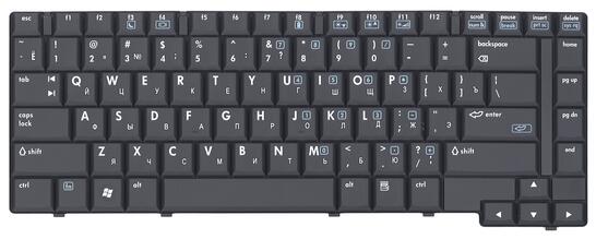 Клавиатура для ноутбука HP Compaq 8510P, 8510W Black, RU - фото 2