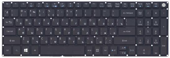 Клавиатура Acer Aspire (E5-573) с подсветкой (Light) Black, (No Frame) RU - фото 7