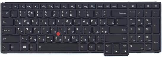 Клавиатура для ноутбука Lenovo Thinkpad (S5) с указателем (Point Stick), с подсветкой (Light), Black, (Black Frame), RU - фото 2