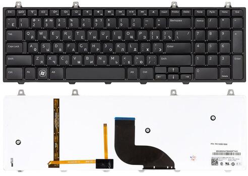 Клавиатура для ноутбука Dell Studio (17, 1745, 1747, 1749) с подсветкой (Light), Black, RU