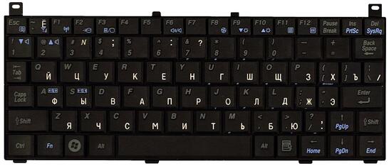 Клавиатура Toshiba Mini (NB100, NB100-10Y, NB100-11B, NB105) Black, RU - фото 2