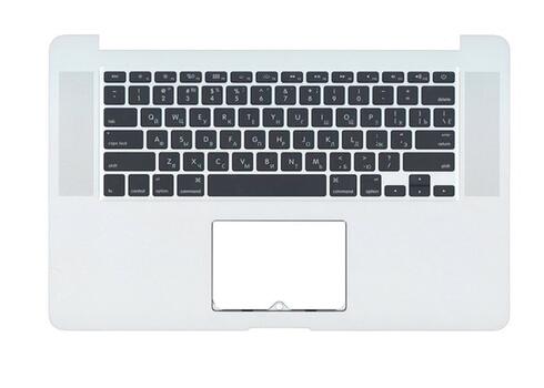 Клавиатура для ноутбука Apple MacBook Pro (A1398) Black, (Silver TopCase), RU (горизонтальный энтер) Клавиатура для ноутбука Apple MacBook Pro (A1398) Black, (Silver TopCase), RU (горизонтальный энтер) - фото 2