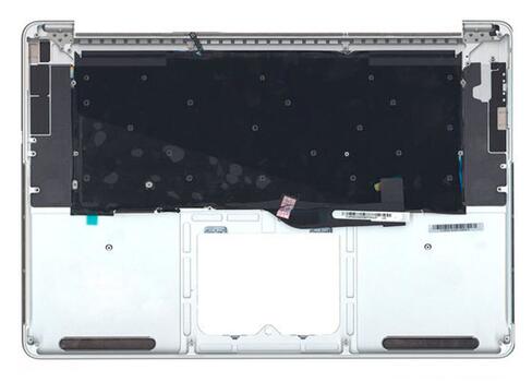 Клавиатура для ноутбука Apple MacBook Pro (A1398) Black, (Silver TopCase), RU (горизонтальный энтер) Клавиатура для ноутбука Apple MacBook Pro (A1398) Black, (Silver TopCase), RU (горизонтальный энтер) - фото 3