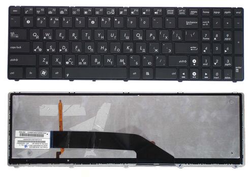 Клавиатура для ноутбука Asus (K50, K60, K70) с подсветкой (Light), Black, (Black Frame) RU Клавиатура для ноутбука Asus (K50, K60, K70) с подсветкой (Light), Black, (Black Frame) RU