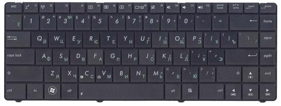 Клавиатура для ноутбука Asus (K45) Black, RU - фото 2