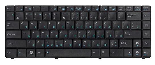 Клавиатура для ноутбука Asus (K40, K40AB, K40AC, K40AD, K40AF, K40AC) Black, RU - фото 3