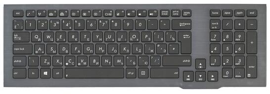 Клавиатура для ноутбука Asus (G75V, G75W) с подсветкой (Light), Black, (Gray Frame) RU (вертикальный энтер) - фото 2