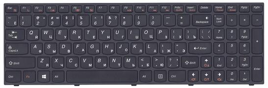 Клавиатура для ноутбука Lenovo IdeaPad (B5400, M5400) Black, (Black Frame), RU - фото 2