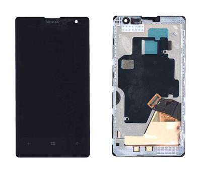 Матрица с тачскрином (модуль) для Nokia Lumia 1020 с рамкой черный