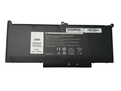 Аккумуляторная батарея для ноутбука Dell F3YGT Latitude 12 7000 7.6V Black 6800mAh OEM - фото 6