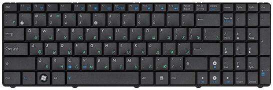 Клавиатура для ноутбука Asus N50, N51, N61, F90, N90, UL50, K52, A53, K53, U50 Black, RU - фото 2