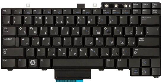 Клавиатура для ноутбука Dell Latitude E5520, E6410, E6400, E5500, E5510, E5410, E6500, E6510, M4500  Black, RU/EN - фото 2