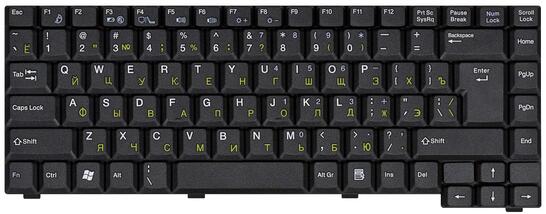 Клавиатура для ноутбука Fujitsu Amilo (D1840, D1845, A1630) Black, RU (вертикальный энтер) - фото 7
