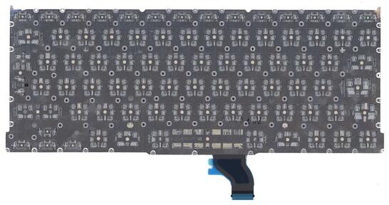 Клавиатура для ноутбука Apple MacBook Pro 13" Retina A1502 (2013, 2014, 2015 года) с подсветкой (Light) Black, (No Frame), RU (вертикальный энтер) Клавиатура для ноутбука Apple MacBook Pro 13" Retina A1502 (2013, 2014, 2015 года) с подсветкой (Light) Black, (No Frame), RU (вертикальный энтер) - фото 3