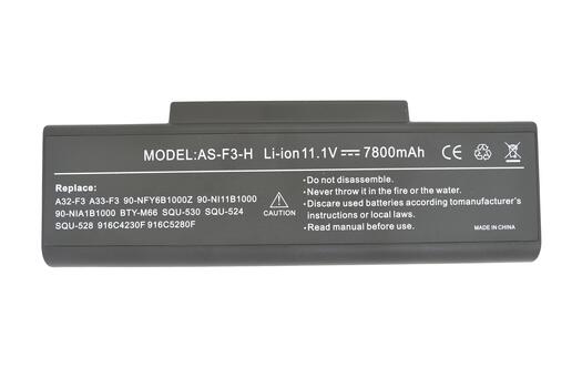Усиленная аккумуляторная батарея для ноутбука Asus A32-F3 A9 11.1V Black 7800mAh OEM