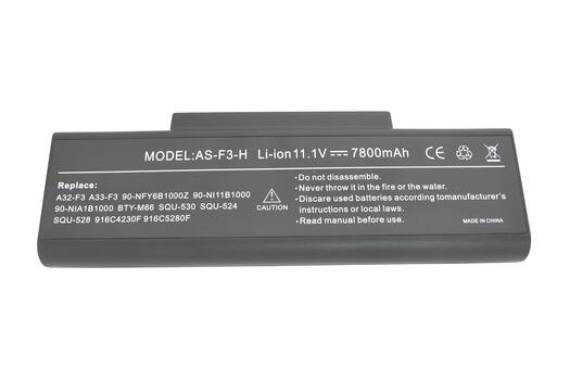Усиленная аккумуляторная батарея для ноутбука Asus A32-F3 A9 11.1V Black 7800mAh OEM - фото 4