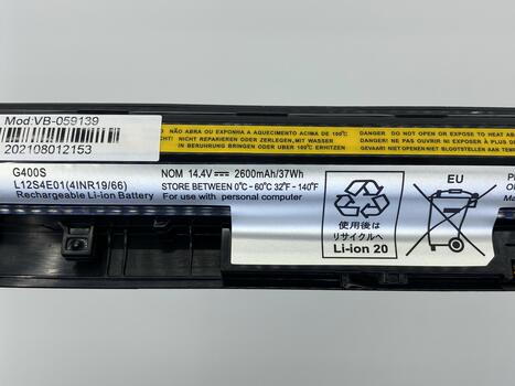 Аккумуляторная батарея для ноутбука Lenovo L12S4A02 Ideapad G500S 14.4V Black 2600mAh OEM - фото 3