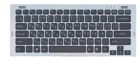 Клавиатура для ноутбука Sony Vaio (VGN-SR) Black, (Silver Frame), RU Клавиатура для ноутбука Sony Vaio (VGN-SR) Black, (Silver Frame), RU - фото 2